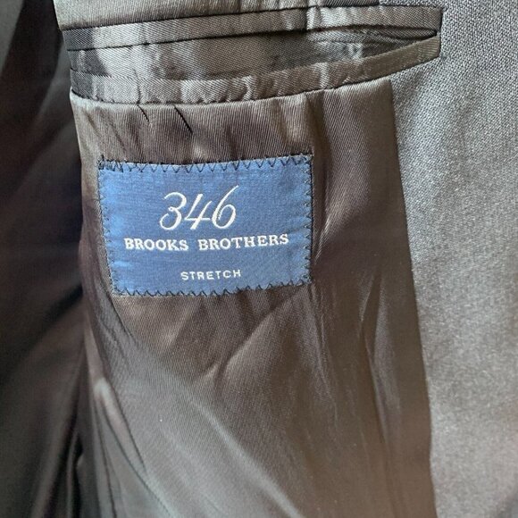 Brooks Brothers 346 Stretch Solid Grey Wool Blazer Sport Coat Suit Jacket 41R - Picture 4 of 10